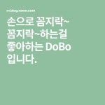 손으로 꼼지락~ 꼼지락~하는걸 좋아하는 DoBo 입니다. | 블로그