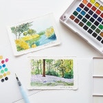 수채화 illustrator에 있는 핀