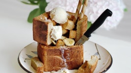 Brick Toast Recipe - Shibuya Honey Toast 渋谷トースト ハニートースト 시부야 허니 브레드 만들기 한글자막 | 토스트, 디저트