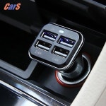 안전하고 신뢰할 수있는 자동차 충전기 12 볼트 4 usb 포트 6.8a 충전기 어댑터 iphone 6/6 플러스/5 초/5c/5/4 초 대한... 