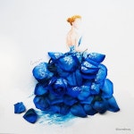 art made from real-life flowers and watercolor paint. beautiful. via love limzy(이미지 포함) | 꽃그림, 꽃 카드, 공예