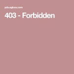 403 - Forbidden(이미지 포함)