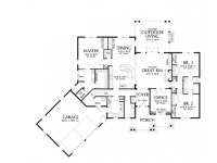 Open Floor Plans For Single Story Craftsman Homes 2233 Sq Ft With 3 Bedroom 2 Bath And 2 Garage Also Columned Front Entry... 