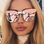 Skull Detailed Cat Eye Mirrored Lens Sunglasses | 안경