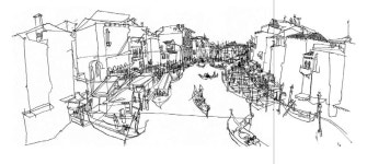 Urban sketching image by 서원진 on 만화