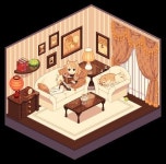 Pixel OCs – Pomeranian Dog Girl Momoko and Pomeranian Dog Pompon by DAV-19 | 픽셀 애니메이션, 배경, 라이트 노벨