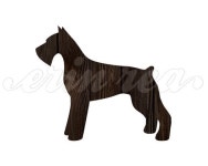 Giant Schnauzer Dog Wood Silhouette : Modern Art Print | 동물