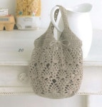 시원한 느낌의 가방 손뜨개 도안 | 크로셰 핸드백