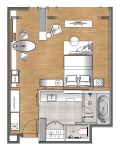 The Okura Prestige Bangkok Premier Club 57 sqm | 집 계획, 집, 소파 디자인