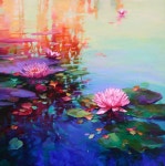 Garden Love Song | 수련 그림, 유화, 유화그림