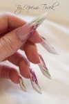 Russian Almond Shape nails | nail art ideas | edge nail shape | gel nails | decorado de unas | Manicura de uñas, Nails decoradas... 