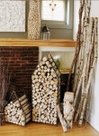 Wood storage - if we only had a wood burning fireplace! | 유목, 카페 인테리어