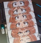 How do you like #uraraka s eyes 🤔? B | 그림, 웹툰