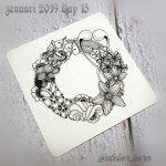 There are prompts for each day in January.  #zentangle #zentangle… | 패턴 아트, 젠탱글 패턴, 패턴