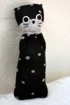 Cotton Black and Grey Spotty Sock Cat named Max by sewinthemoment, $20.00 | 공예, 어린이 공예, 어린이