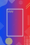 빨강 파랑 색 그라데이션 배경 기하학적 인 라인 도트 포스터 | 기하학적 배경