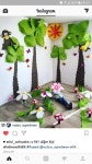 유치원 어린이집 교실꾸미기 무지개 환경구성 | Paper flowers, Jungle decorations, Classroom decorations