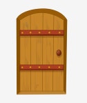 Door Clipart, Brown Wooden Door, Cartoon Illustration PNG Image For Free Download | 인테리어 장식, 나무 문, 인테리어