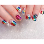 일곱빛깔로 빛나는 무지개네일 @blingstar_nail #홀릭이픽 #holicee #pick - #네일홀릭 #매거진 #매거진네일홀릭 #네일아트... 
