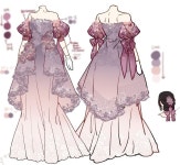 33화부터 나오는 레지나의 새 드레스는 | Dress design sketches, Dress design drawing, Drawing anime clothes