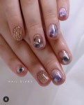 Pin de yeonjin en 가을아트 | Manicura de uñas, Uñas de gel cortas, Uñas de gel brillantes