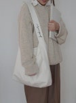 AUBE DE J 보누르 원스트랩 에코백 - 화이트 bonheurs bag S1 - white