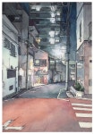 Mateusz Urbanowicz «« BLOG »» — The third piece in my new “Tokyo at Night” series... | 풍경 그림, 애니메이션 배경... 