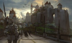 dragon castle, J.C Park on ArtStation at https://www.artstation.com/artwork/dragon-castle | 배경, 판타지, 건축 드로잉