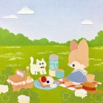 Instagram의 이호님: “즐거운 소풍👒☁️” #스티커 #일러스트 #sticker #illustration #design #소풍 #고양이 #여우 #piknic... 