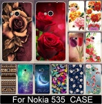 아름다운 꽃 모란 튤립 물고기 백조 후드 PC 파이팅 케이스 microsoft nokia lumia 535 휴대 전화 케이스 커버 쉘 | Pivoine... 
