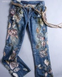 청바지 페인팅 Hand painted on Jean - 2020 | 패션 페인팅, 청바지, 패브릭 페인팅