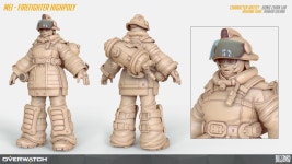ArtStation - Overwatch Fire fighter Mei highpoly, Hong Chan Lim | 3d 캐릭터