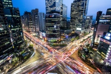 Traffic Intersection (강남 사거리의 야경) | Seoul, South korea, Canary islands