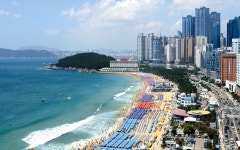 Busan Haeundae beach, South Korea (부산 해운대해수욕장) | 여행