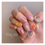 블링스타네일💅🏻 대구네일 บน Instagram: “. #유리곰돌 #블링돌멩이... 