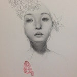 Cropped 꽃 피는 나무는 자기 몸으로 꽃 피는 나무이다 (The Flowering Tree) - 7x 9 pencil on paper  겨울-나무로부터 봄... 