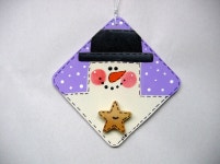 Tole Painted Snowman Ornament | 크리스마스
