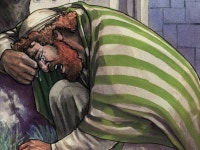 그런 다음 베드로는 밖에 나서 외쳤습니다.  - 슬라이드 7