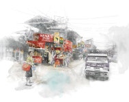 illustration watercolor, sketch, digital illustration, cebu-mactan trip illustration by stella_cha(이미지 포함) | 수채화