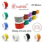 10 메터 28 AWG 유연한 실리콘 와이어 RC 케이블 28AWG 16/0. 08TS 외부 직경 1.2 미리메터 10 색 선택 | Couleur, Silicone, Extérieur
