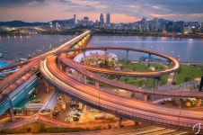 청담대교 Cheongdam Bridge | South korea, Over the river, Harbor view