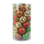 Combo 30Pc Christmas Ornament-Mix Color- Jeco Wholesale CHD-TA128 in 2022 | Christmas ornament sets, Ornament set, Christmas balls