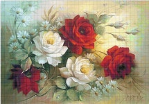 Pin de 자운선 em 포크아트 | Arte floral, Pinturas de rosa, Arte flor