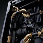 Black and gold with that sweet NVMe ssd - - - #blackandgold #gold #nvme #ssd #nvmessd #pcbuild #pcbuilds #watercooled #watercooling... 