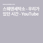 스웨덴세탁소 - 우리가 있던 시간 - YouTube | 노래