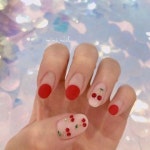 • Nail Design 컬러별 네일디자인 *레드네일 (red nail) : 네이버 블로그 #rednails | Korean nails, Cherry nails, Cherry nail art