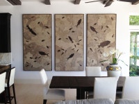 A stunning Green River Stone Company fossil mural triptych in Florida. | 화석