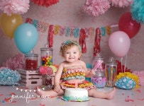 candy shop one year cake smash by Jennifer Nace | 아기사진