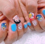 • Nail Design 인어공주🧜🏼♀️ 애리얼 핸드페인팅 네일아트 디자인 : 네이버 블로그 | 인어공주, 네일아트 • Nail Design 인어공주🧜... 