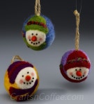 How to make adorable, needle-felted snowman ornaments | 인형